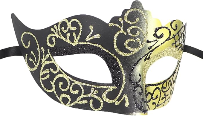 Coolwife Couples Masquerade Masks Metal Venetian Mardi Gras Party Evening Prom Costume Mask