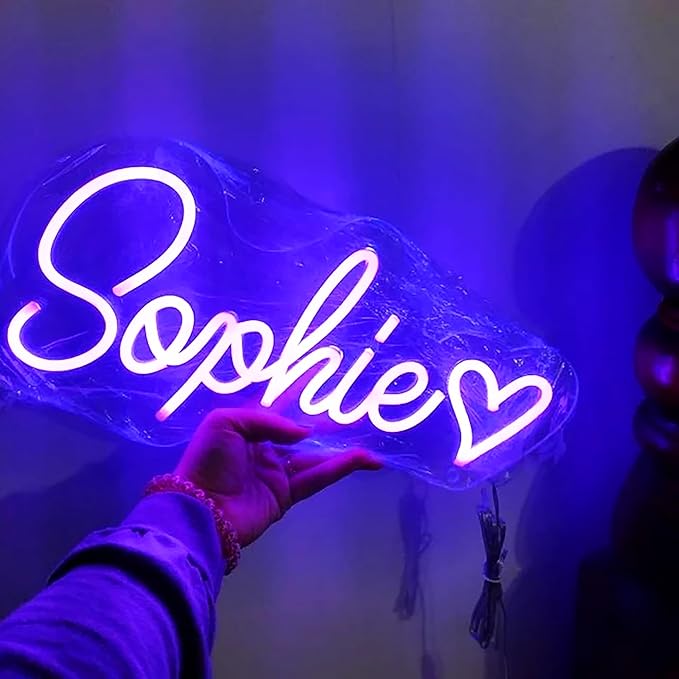 Custom Neon Signs, Neon Sign Customizable for Wall Decor, Custom Kids Name Sign,Personalized Neon Sign for Wedding Birthday Party Christmas Gifts