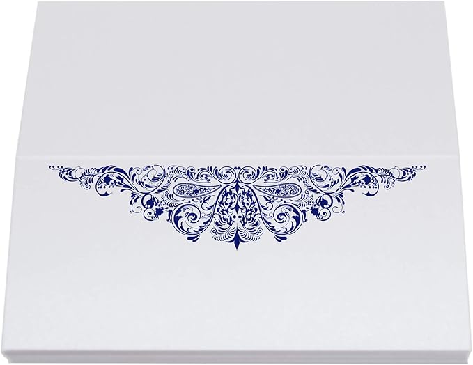 Paisley Place Cards, Navy (Choose Color), Set of 60, Pre-cut and Scored - Wedding, Party, Dinner, and Special Events - Made in the USA