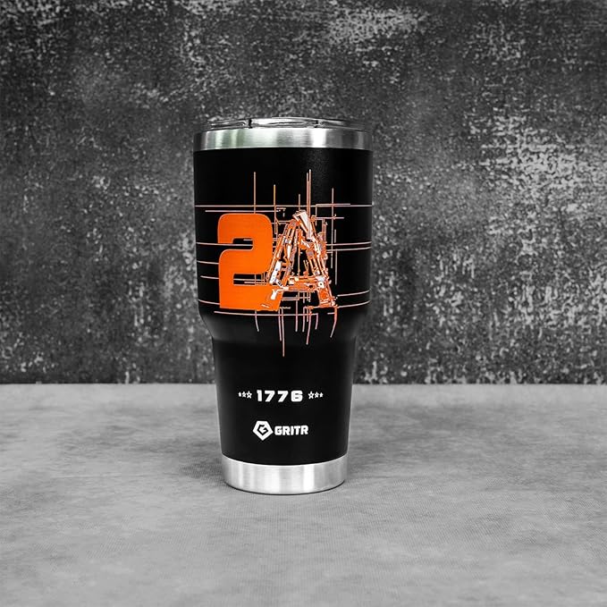 GRITR Stainless Steel Tumbler – 20oz/30oz, Insulated & Leakproof, Hot or Cold Drinks Anywhere, Travel Tumbler with Straw and Lids for Coffee, Water & Smoothies