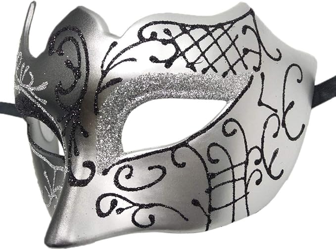 Coolwife Couples Masquerade Masks Metal Venetian Mardi Gras Party Evening Prom Costume Mask