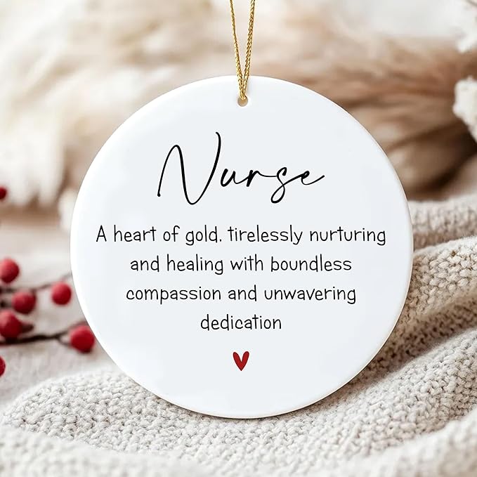 Personalized Nurse Christmas Ornaments 2025, First Christmas Keepsake for Nurse, Gifts for Rn, Nursing Grad, Grad Gifts for Her Women, Rn Ornament Xmas Decorations