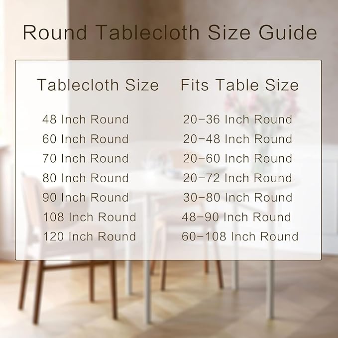 sancua Round Tablecloth - 48 Inch - Water Resistant Spill Proof Washable Polyester Table Cloth Decorative Fabric Table Cover for Dining Tables, Buffet Parties and Camping, Hunter Green
