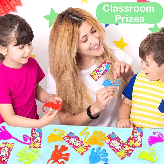 Large Sticky Hands & Feet Party Favors Supplies for Toddlers (20 PCS), Christmas Pinata Goodie Bag Stocking Stuffers Fillers for Kids,School Student Treats Treasure Box Prizes Toy Gifts for Boys Girls