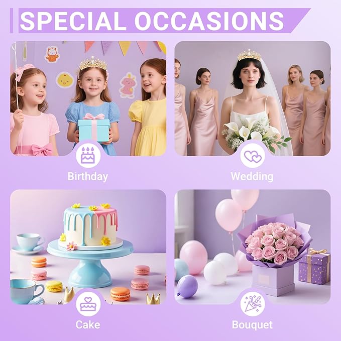 Tiara Crown for Women, Queen Tiara for Birthday Prom Bridal Party Custome Gold