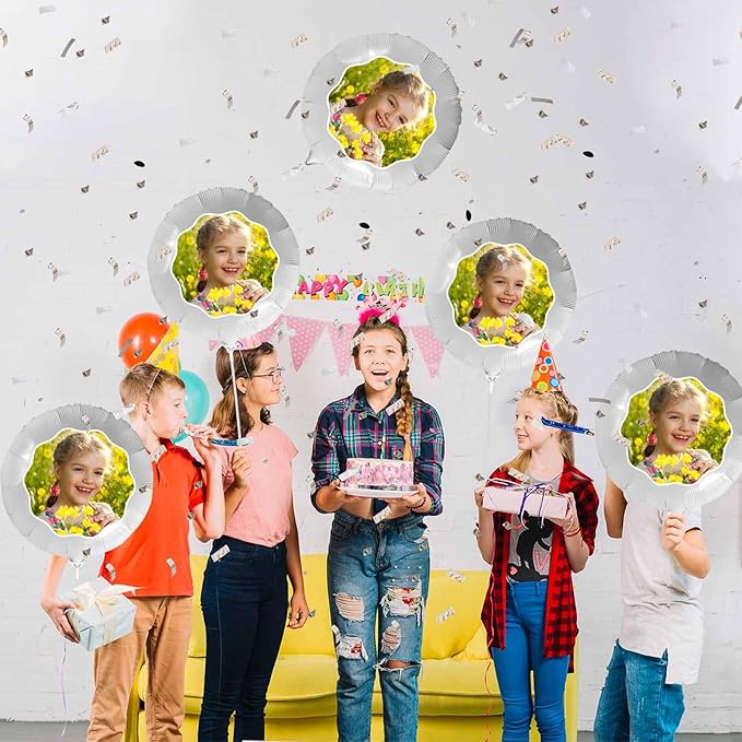 DIYKST Custom 18" Balloons with Logo Personalized Balloon with Photo Text Face on Balloon Design Your Own Balloons