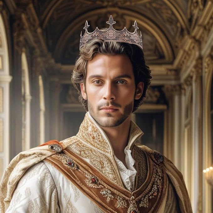 King Crown for Men Crowns Tiara for Birthday Party Costume