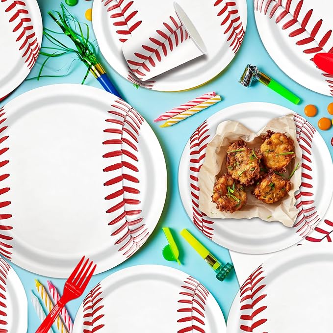 140 Pcs Baseball Party Supplies Bundle Paper Plates Napkins Baseball Themed Birthday Party Supplies Decorations Baseball Favors For Girls Serves 20 Guests