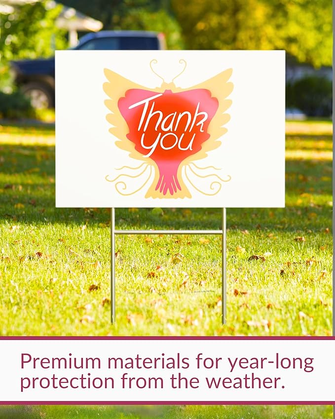 PartyPrints 60 Pack 18 x 12 White Blank Yard Signs with Metal Stakes, Waterproof Corrugated Plastic Signs for Rent, Sale, Party, Birthdays, DIY, Event, Advertising, Garden, Lawn Signs for Outside