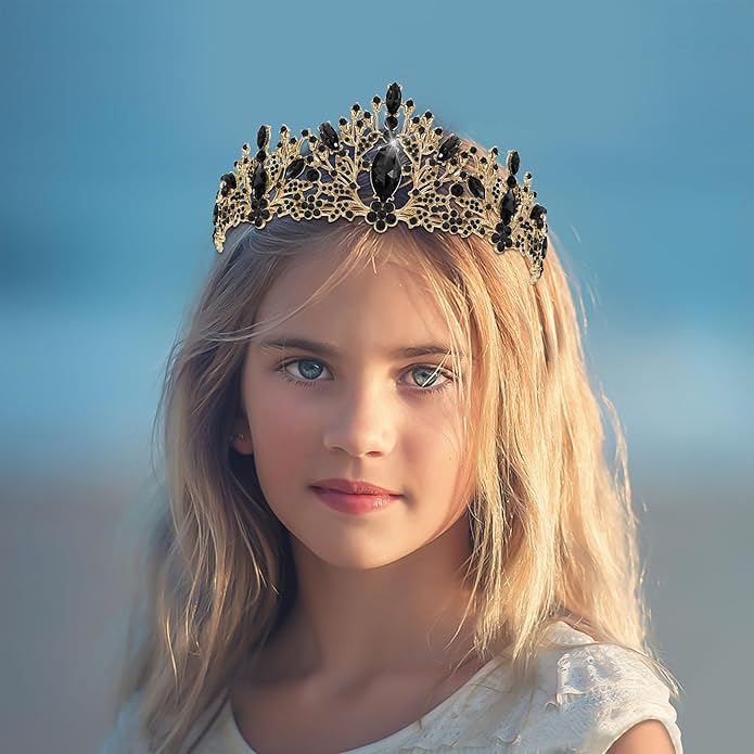 TAROSE Crowns for Women and Girls, Queen Crystal Gold Silver Tiaras with White Rhinestone and Combs, Goddess Crown for Wedding Bride Birthday Princess Bridal Shower Hair Accessories for Women