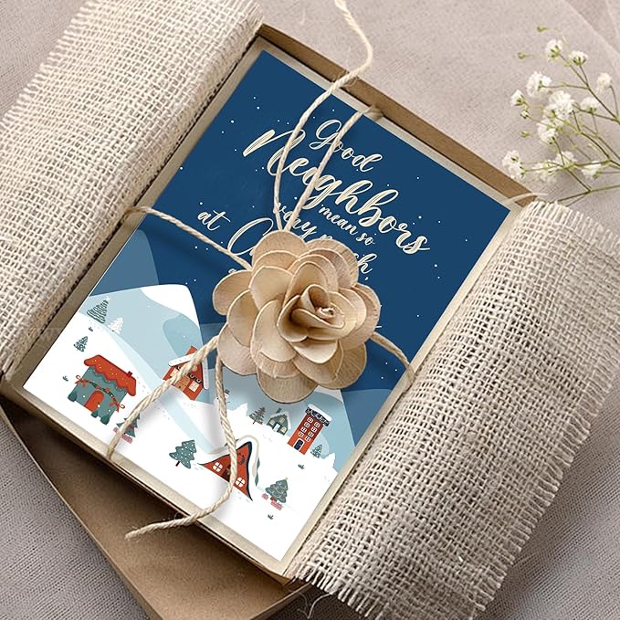 Neighbors Christmas Card, Heartfelt Holiday Greeting to Show Appreciation, Xmas Card Gift Ideal for Next-Door Friends