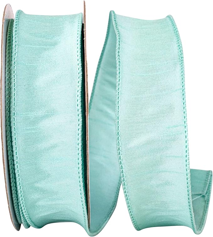 Reliant Ribbon 92975W-056-09H Dupioni Supreme Wired Edge Ribbon, 1-1/2 Inch X 20 Yards, Mint