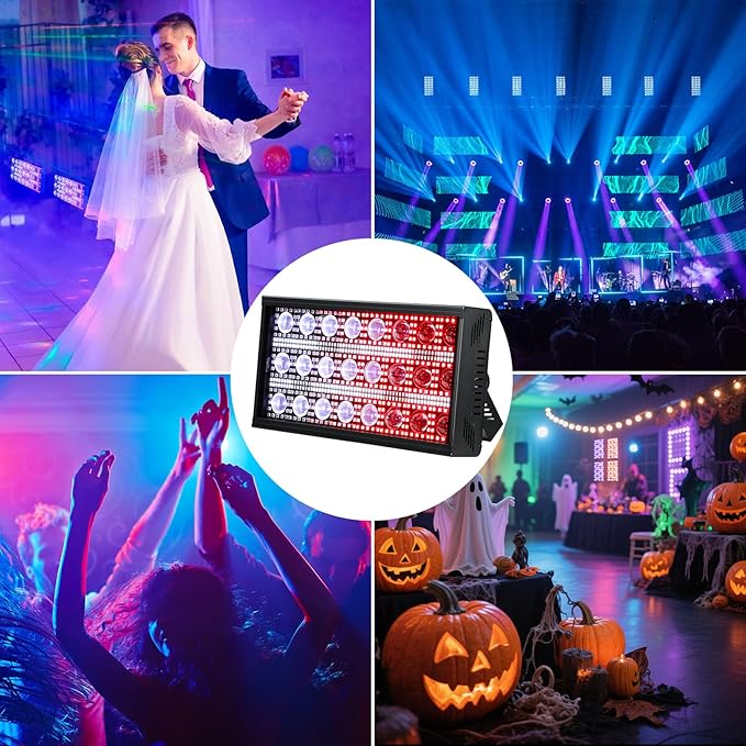 Betopper LF2405 300w Matrix Beam Strobe Effect Lights,Stage Lights Wash Strobe Light, Super Bright Large Flash Stage Lighting, DMX Dj Strobe Lights for Parties Club Disco Xmas etc(4)