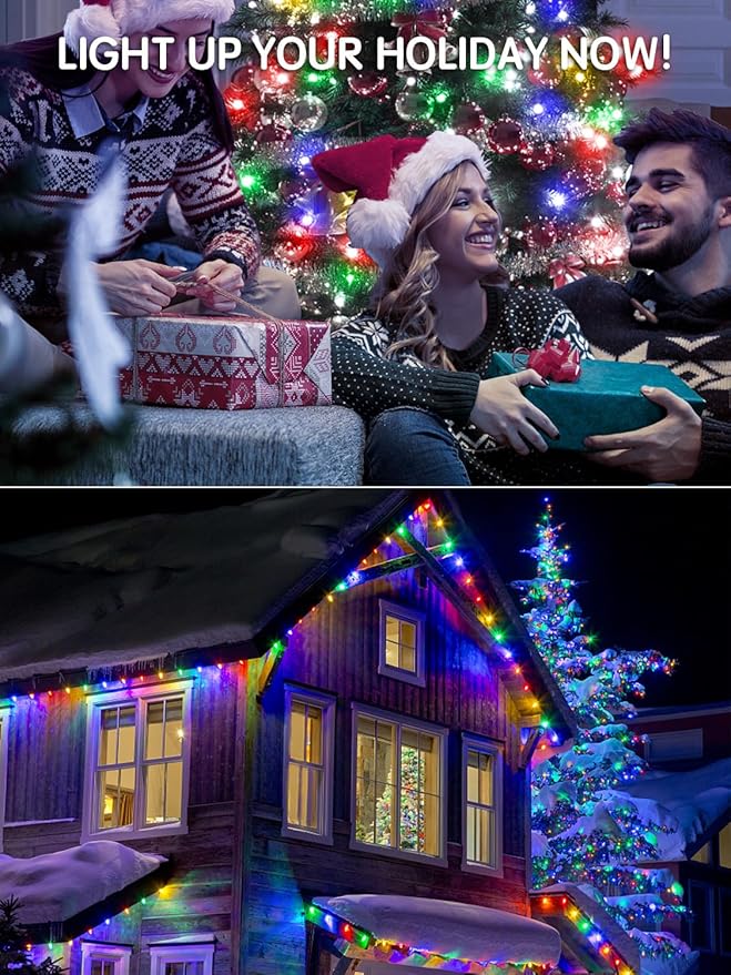 Super Long 344FT Outdoor String Lights, Multicolor Fairy Light, Christmas Lights 1000 LED Waterproof 8 Modes for Patio Bedroom Holiday Party Christmas Tree Wedding Garden
