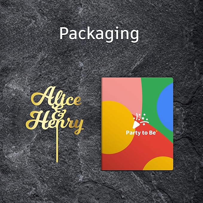 Wedding Cake Topper Custom Bride Groom Names Personalized Cake Decoration Anniversary Engagement Cake Topper in Acrylic (Milkshake)