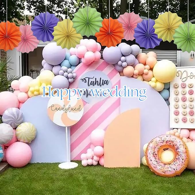 Pink Party Decorations,Pink Paper Decorations for Party,Baby Shower Decorations Party Paper Fans Bulk 8in,Schoolgirl Style Classroom Decor for Party 30 Color DIY Set (Pink)