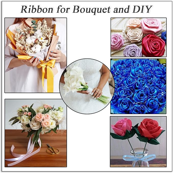 ATRBB 25 Yards 1-1/2 inch Wide Satin Ribbon Perfect for Wedding,Handmade Bows and Gift Wrapping(Wine Red)
