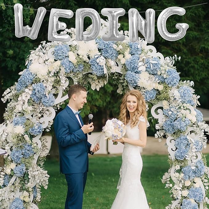 LIOZEOKUN Letter Balloons 16 Inch Alphabet A-Z Mylar Foil Balloons 2 Set for Wedding Birthday Party Decoration Banner Custom Phrase 52 Pcs