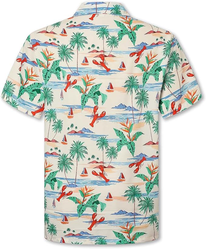 Cromoncent Matching Hawaiian Outfits for Family, Dad and Son Matching Luau Beach Tropical Shirts Mommy Daughter Tropical Sets