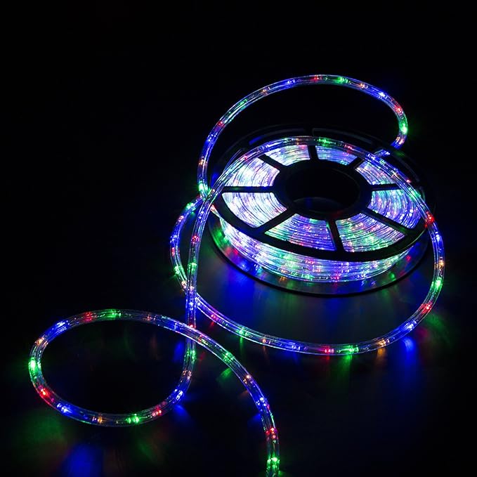50ft Outdoor LED Rope Lights 540 Connectable Flexible Tube Lights, IP65 Waterproof Rope Lighting for Garden Patio Pool Bedroom Party Christmas Halloween Holiday Indoor/Outdoor Decoration, Multiple