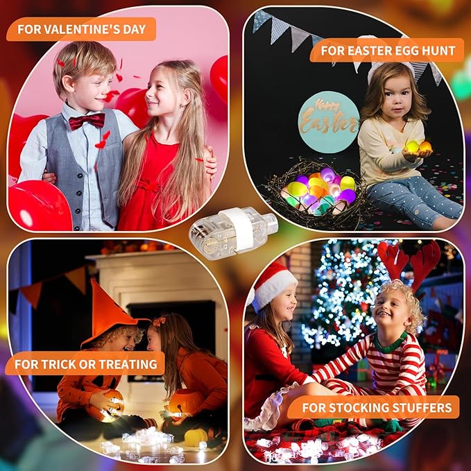 CALIFORNIA CADE ELECTRONIC 98Pcs Finger Lights, Cat Birthday Theme Party Favor Led Finger Flashlights for Kids