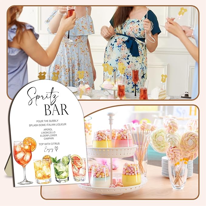 Spritz Bar Sign, Signature Drink for Wedding, Cocktail Signs for Bride Shower, Cocktail Spritz Recipe Card Signs, Cocktails Party Sign, Cocktails Drink Recipe Card for Baby Shower Bridal Party Decor