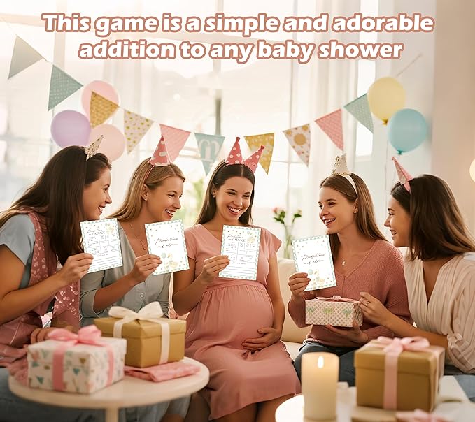 Goose Baby Shower Games, Sage Green Little Goose Predictions And Advice Game for 30 Guests with Game Cards, Gender Reveal, Baby Shower Supplies & Decorations (DV14)