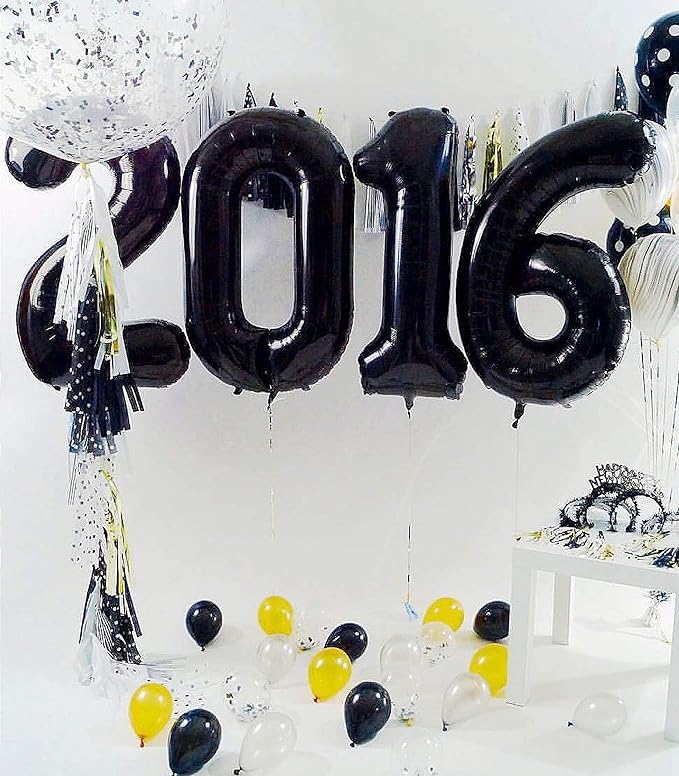 40 Inch Black 50 Number Balloons Giant Jumbo Huge 50 Foil Mylar Helium Number Digital Balloons Black Birthday Mylar Digital Balloons 50th Birthday Parth 50th Anniversary Events Party Decorations