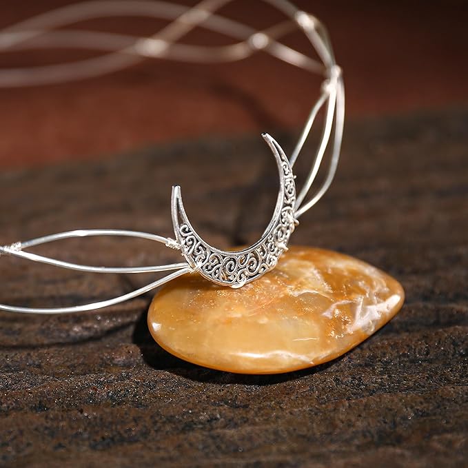 Renaissance Fairy Tale Costume Set - Elf Ear Cuff Earrings Decorative Medieval Fairy Winding Tiara Crown for Cosplay