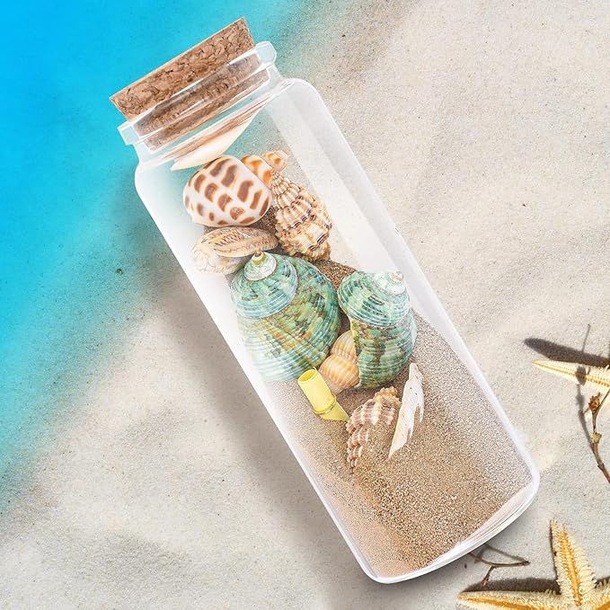 2PCS Empty Glass Bottle with Cork Stoppers,Decorative Glass Bottles with Cork Lid for DIY Art Crafts Projects Decoration Party Supplies Wedding
