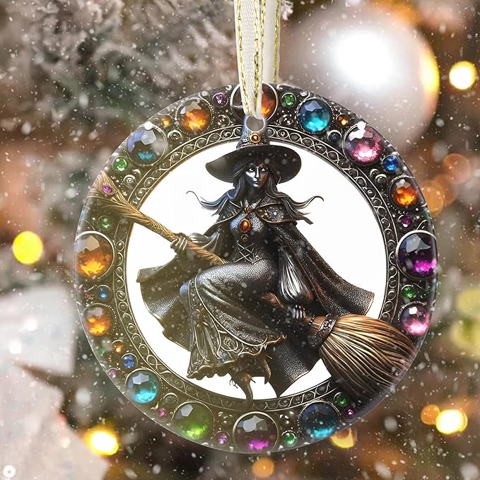 Christmas Ornaments - Touber Christmas Decorations for Tree, Home - Holiday Present - Gifts Idea - Witch