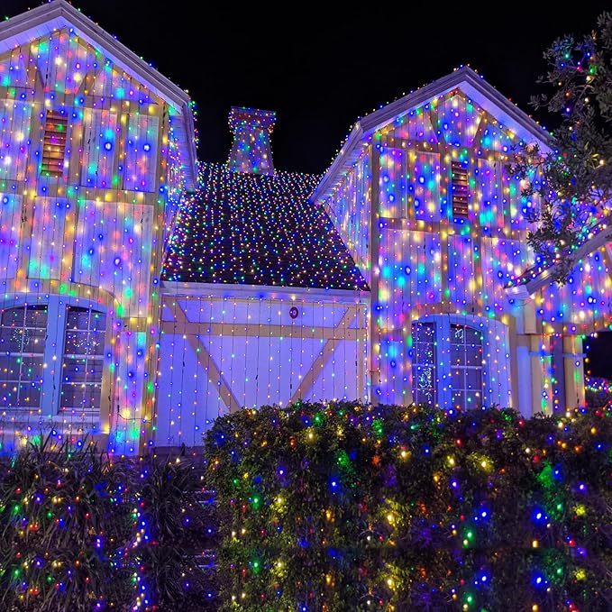 1000 LED String Lights Indoor Outdoor 328FT Christmas String Lights for Outside 8 Modes Clear Wire, Plug in Twinkle Fairy Lights for Bedroom Party Garden Christmas Tree Decorations, Multicolor