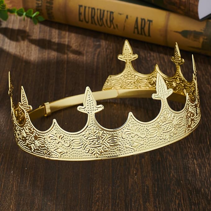 King Crown for Men Crowns Tiara for Birthday Party Costume