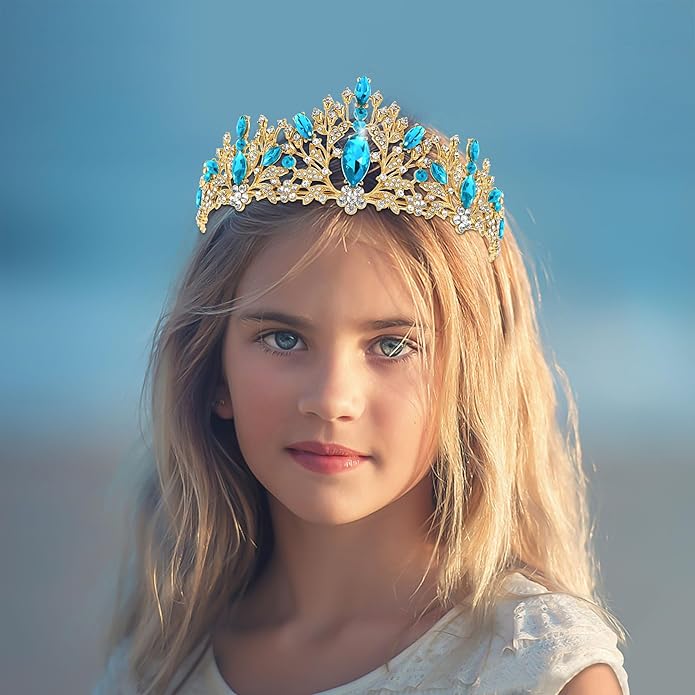 TAROSE Crowns for Women and Girls, Queen Crystal Gold Silver Tiaras with White Rhinestone and Combs, Goddess Crown for Wedding Bride Birthday Princess Bridal Shower Hair Accessories for Women