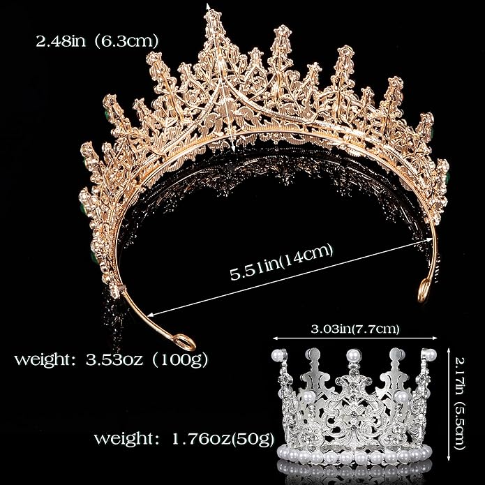 Crowns for Women - Tiaras for Women Crystal Queen Crown for Birthday Costume Party Celebration