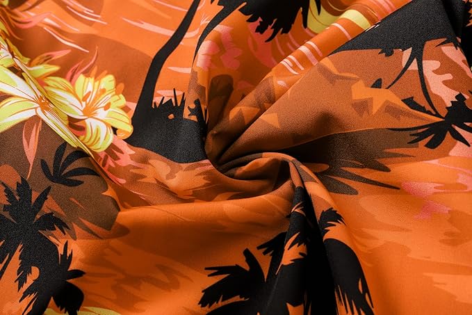 Cromoncent Matching Hawaiian Outfits for Family, Dad and Son Matching Luau Beach Tropical Shirts Mommy Daughter Tropical Sets