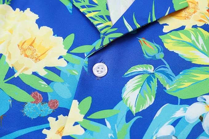 Cromoncent Matching Hawaiian Outfits for Family, Dad and Son Matching Luau Beach Tropical Shirts Mommy Daughter Tropical Sets