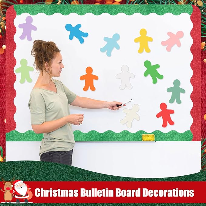 360 Pcs People Cutouts Paper Bulletin Board Decorations Colorful Person Cutouts Assorted Color Person Accent for Classroom Home School Decor Kids DIY Craft Project Supplies