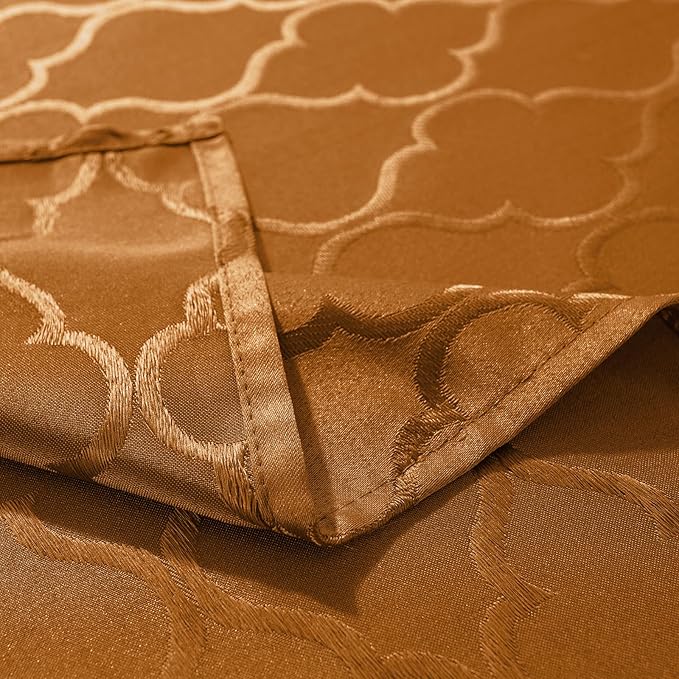 SASTYBALE Thanksgiving Jacquard Cloth Napkins 20 x 20 Inch Flower Pattern 4 Pieces Solid Washable for Restaurant Family Dinners Weddings Parties and Banquets(Square, 20 inch x 20 inch, Brown)