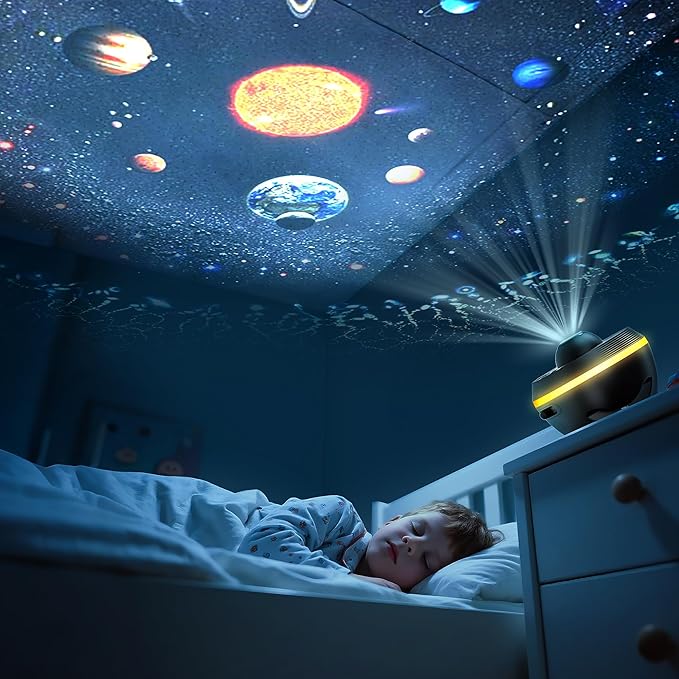 DORESshop Galaxy Projector, 13 in 1 HD Planetarium Galaxy Star Projector Night Light, 360 Rotating Star Projector Light with Adjustable Knob and Timer for Kids, Ceiling, Gifts, Room Decoration