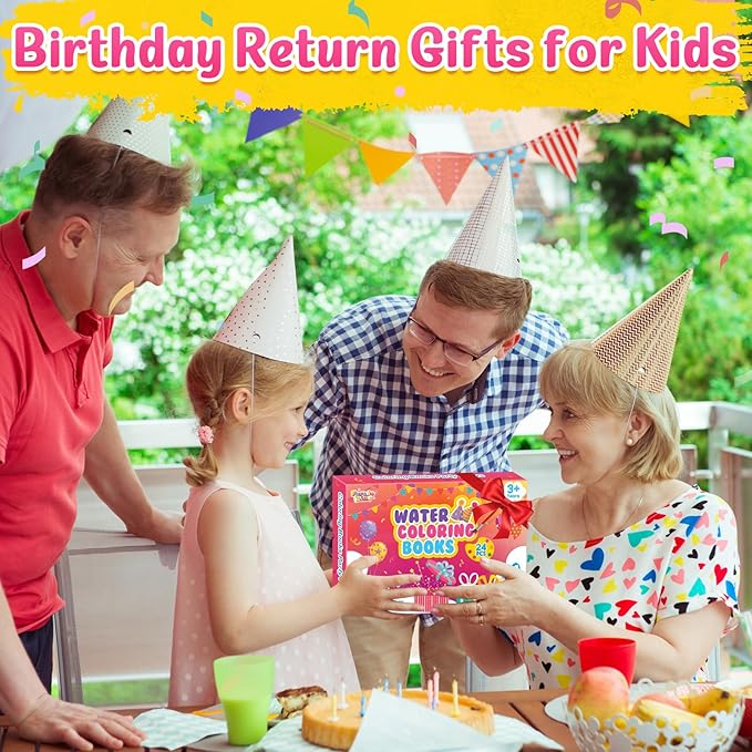 Coloring Books Party Favors for Kids - 24 Pack Mini Water Coloring Books Paint Sets for Kids Goodie Bags Stuffers Students Classroom Gifts Bulk, Return Gifts for Birthday Halloween Party Favors Bulk