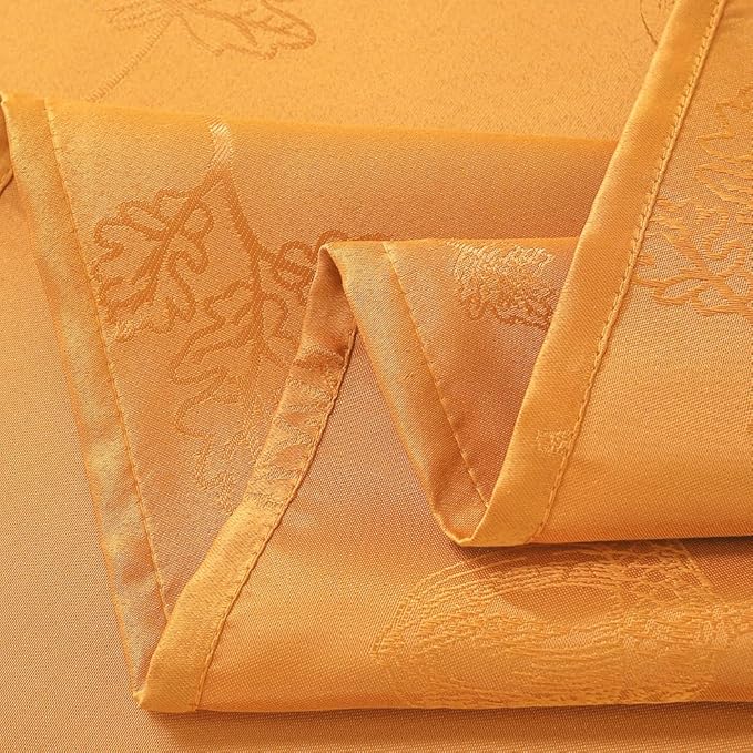 MATIRUG Fall Thanksgiving Napkins Square 20x20 Inches Set of 4, Pumpkin Damsk Waterproof Washable Dinner Table Napkins for Autumn Harvest Party Banquet Dinning/Honey