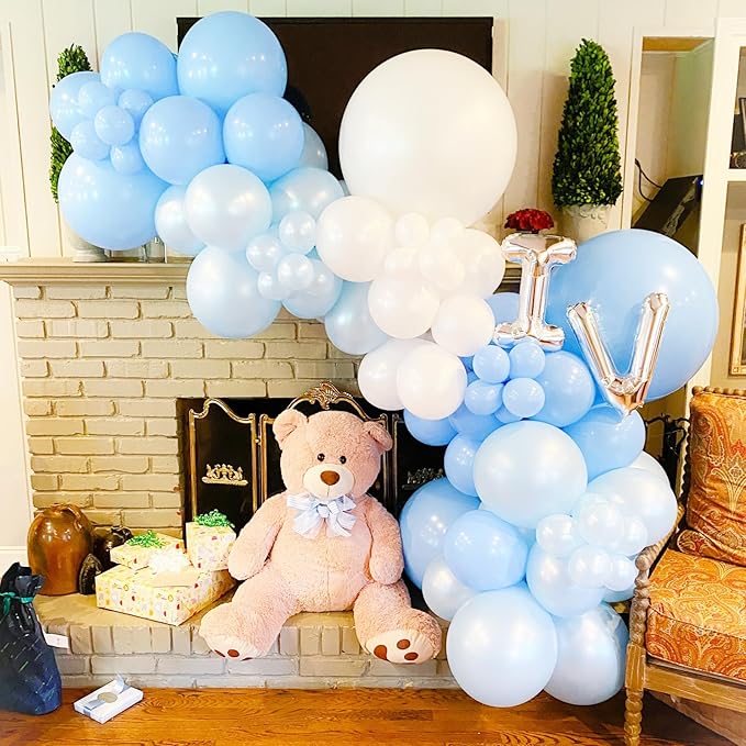 Light Blue Balloons, 66pack 12inch Baby Blue Latex Party Balloons for Boys Girls Birthday Party, Baby Shower, Wedding, Gender Reveal, Baby Shower, Anniversary Party Decorations