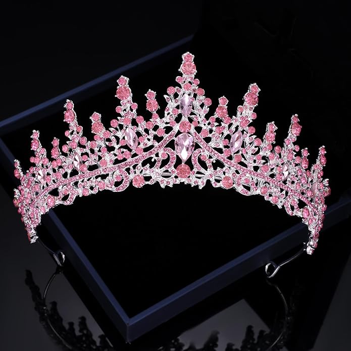 Kamirola Tiaras and Crowns for Women,Tiaras Earrings Necklace, Crystal Bridal Jewelry Set(TR83