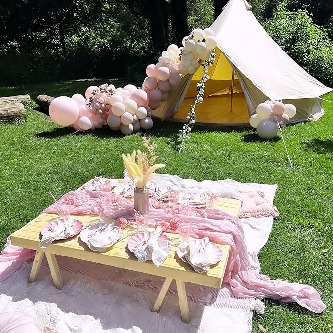 12 Pack Pink Cheesecloth Table Runner 10FT Boho Cheese Cloths Gauze Fabric Table Runners 120 Inch Rustic Sheer for Wedding Birthday Party Baby Shower Centerpiece Home Decorations