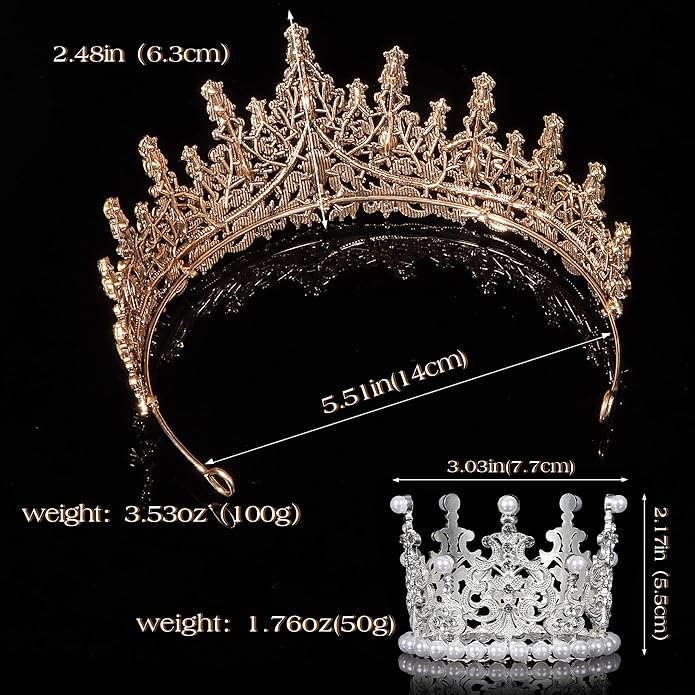 Crowns for Women - Tiaras for Women Crystal Queen Crown for Birthday Costume Party Celebration