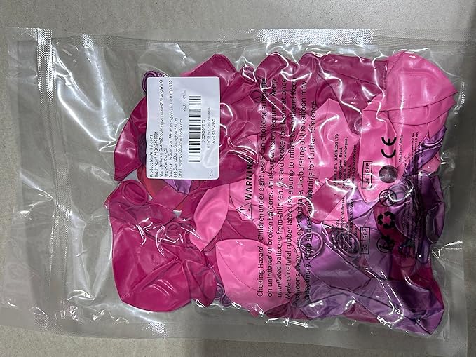 Balloon Arch Kit - Hot Pink, Baby Pink, Metallic Party Helium Balloons Garland With Pastel Light, Dark Magenta, Latex Balloons for Girls Wedding, Baby Shower, Princess Birthday Party Decor