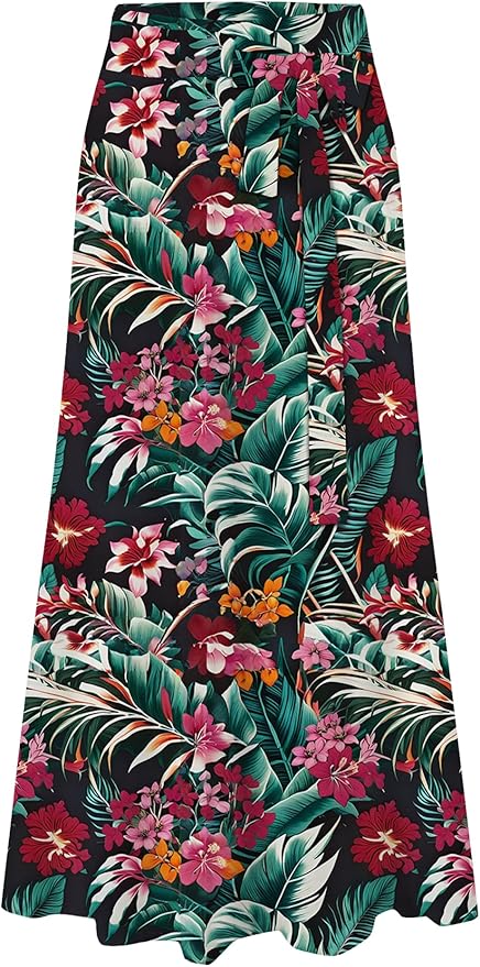 Cromoncent Matching Hawaiian Outfits for Family, Dad and Son Matching Luau Beach Tropical Shirts Mommy Daughter Tropical Sets