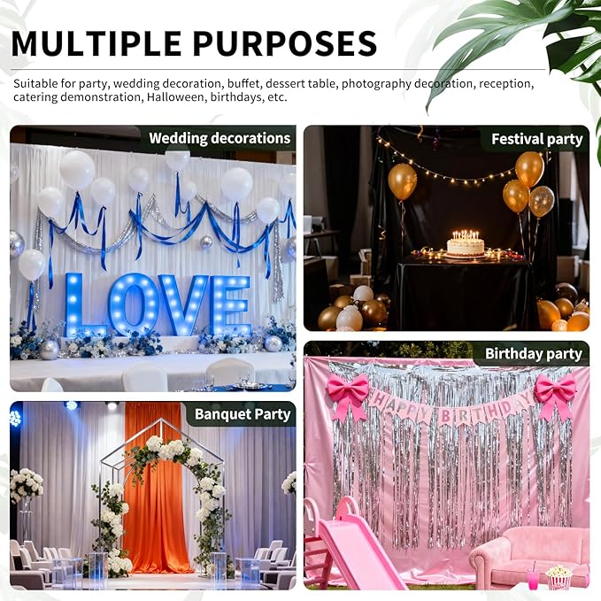 5x10FT Photo Stage Backdrop 2 Panels Curtains Drapes for Photography and Party (Pink)