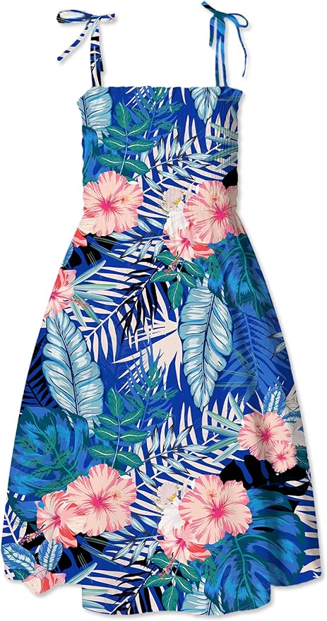 Cromoncent Matching Hawaiian Outfits for Family, Dad and Son Matching Luau Beach Tropical Shirts Mommy Daughter Tropical Sets